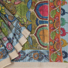 Grey Semi Tussar Saree