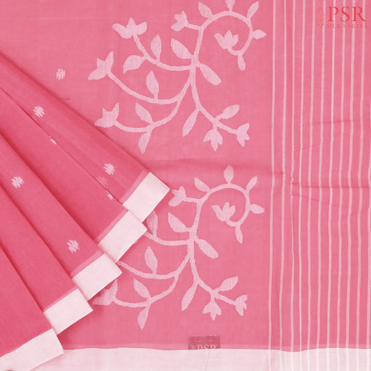 Brink Pink Bengal Cotton Saree