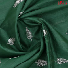 Dark Green Kosa Embroidery Saree