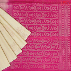 Beige Soft Art Silk Saree