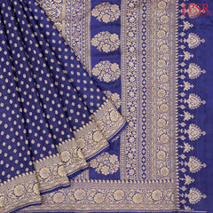 Dark Blue Georgette Silk Saree