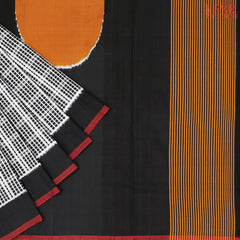 Grey & Black Pochampally Silk Saree