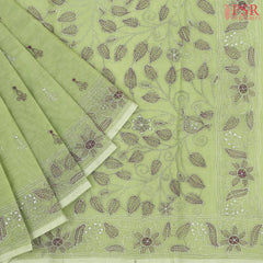 Pistachio Green Bengal Cotton Saree
