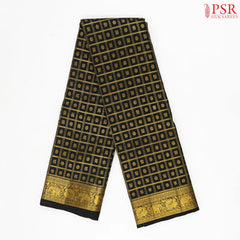 Black Kanchipuram Silk Saree