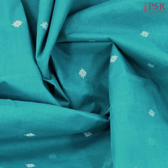 Cerulean Blue Bengal Cotton Saree