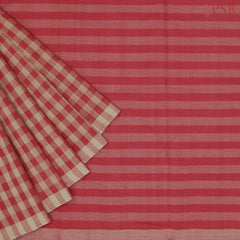 Red & Tan Mangalagiri Cotton Saree