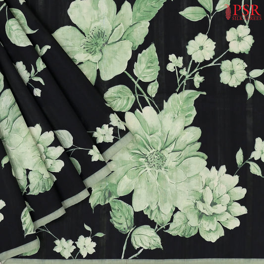 Black Semi Tussar Saree