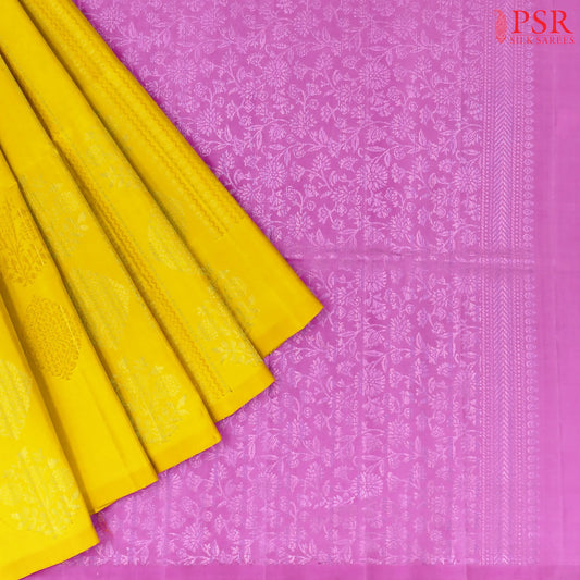 Tuscany Yellow Soft Silk Saree