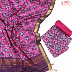 Dark Purple Soft Patola Dress Material