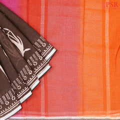 Brown Linen Saree