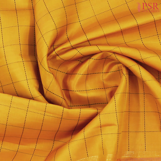 Mustard Yellow Kanchipuram Silk Saree