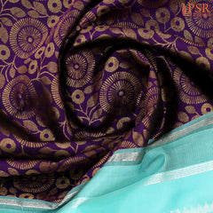 Dark Purple Kanchipuram Silk Saree
