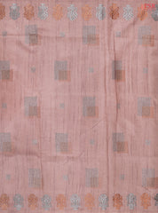 Dusty Rose Semi Tussar Embroidery Saree