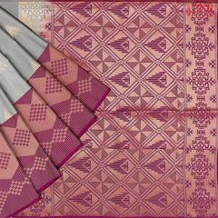 Grey Soft Art Silk Saree