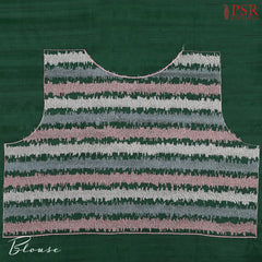 Dark Green Kosa Embroidery Saree
