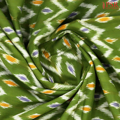 Sap Green Ikkat Cotton Saree