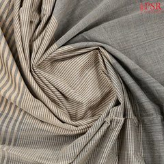 Beige & Grey Mangalagiri Cotton Saree