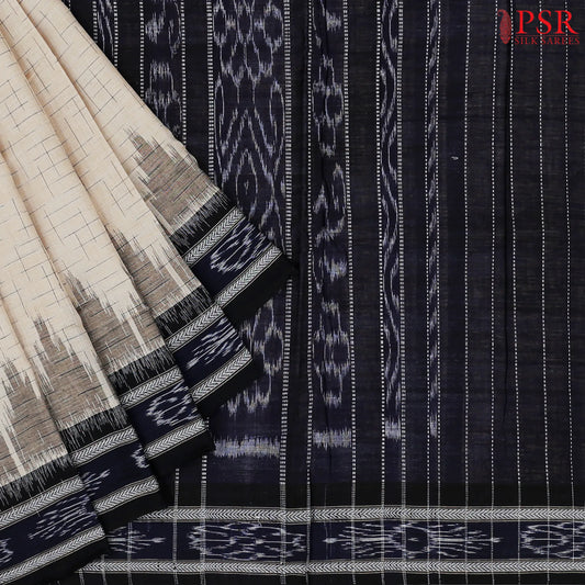 Beige Ikkat Cotton Saree