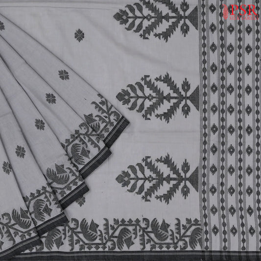 Grey Byloom Cotton Saree