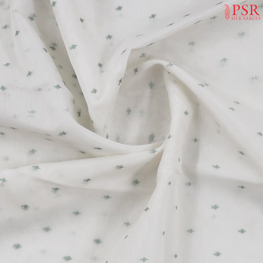 Off White Organza Embroidery Saree