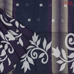 Dark Violet Byloom Cotton Saree