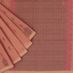 Dark Sandstone Orange Kovai Cotton Saree