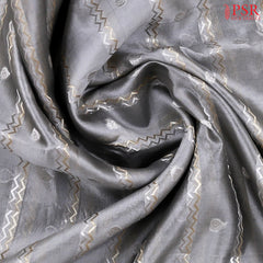 Grey Chiniya Silk Saree