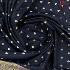 Black Blue Soft Art Silk Saree