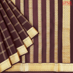 Brown Mysore Silk Saree