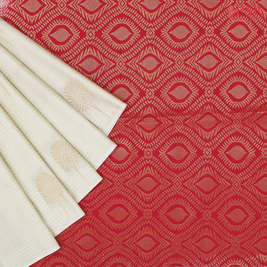 Light Cream Beige Soft Art Silk Saree