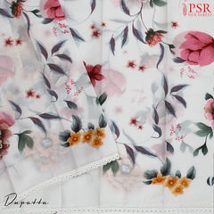 White Cotton Dress Material