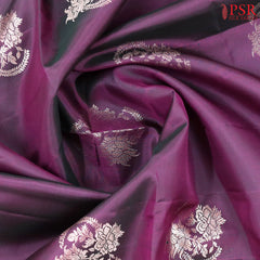 Dark Boysenberry Purple Soft Silk Saree