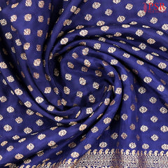 Dark Blue Georgette Silk Saree