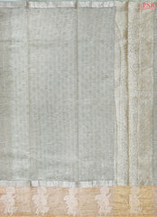 Sage Green Crushed Tissue Silk Saree