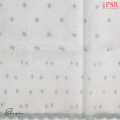Off White Organza Embroidery Saree