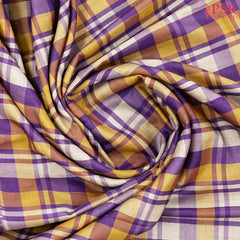 Mustard & Dark Lavender Semi Tussar Saree