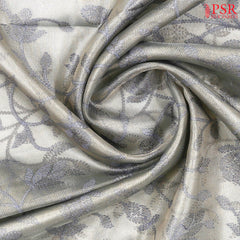 Grey Gold Tissue Embroidery Saree