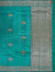 Pine Green Banaras Jute Silk Saree