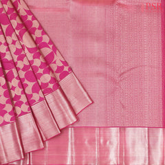 Wild Strawberry Pink Kanchipuram Silk Saree