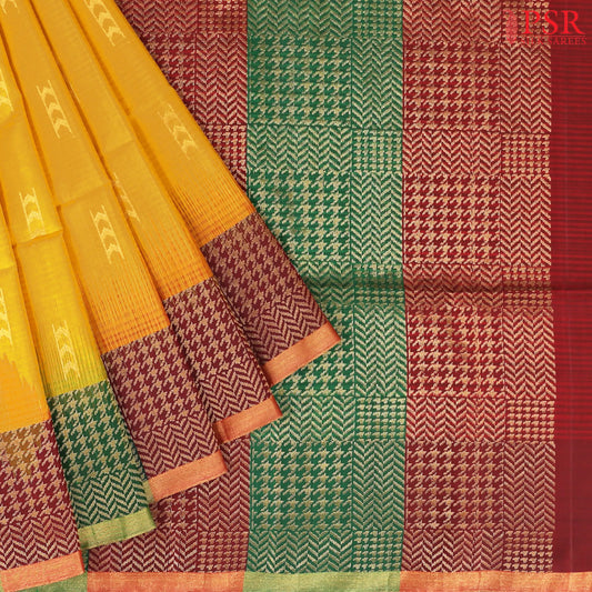 Mustard Yellow Soft Silk Saree