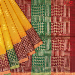 Mustard Yellow Soft Silk Saree