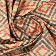 Beige Semi Patola Silk Cotton Saree