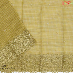 Old Yellow Silk Cotton Dress Material