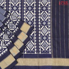 Tricolor Pochampally Silk Ikat Saree