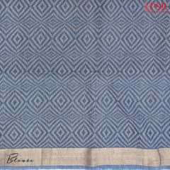Beige & Blue Kadhi Tussar Silk Saree