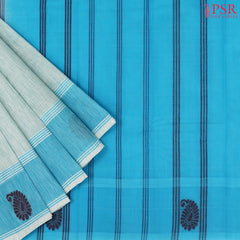 Pastel Blue Kanchi Cotton Saree