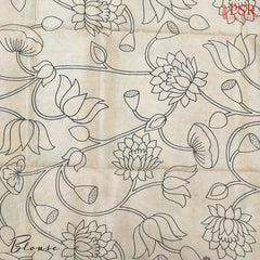 Royal Beige Kalamkari Silk Saree