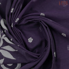 Dark Violet Byloom Cotton Saree