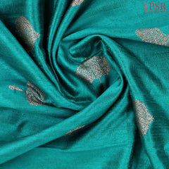Pine Green Banaras Jute Silk Saree