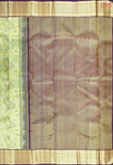 Limerick Green Kanchipuram Jacquard Tissue Silk Saree